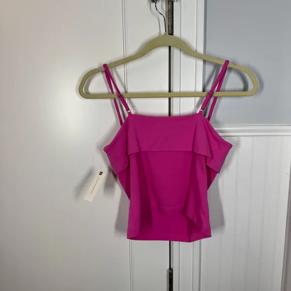 Anthropologie Pilcro Foldover Cami Tank Top in Pink Size XS‎ NWT summer spring - Image 5