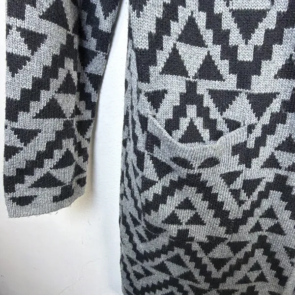 Ariat Cardigan Sweater Womens Large Aztec Open Front Pockets Western Boho - Image 4