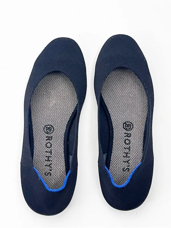 ROTHY’S Black Knit Almond Toe Slip On Loafers Flats Size 10 Quiet Luxury Neutral - Image 10