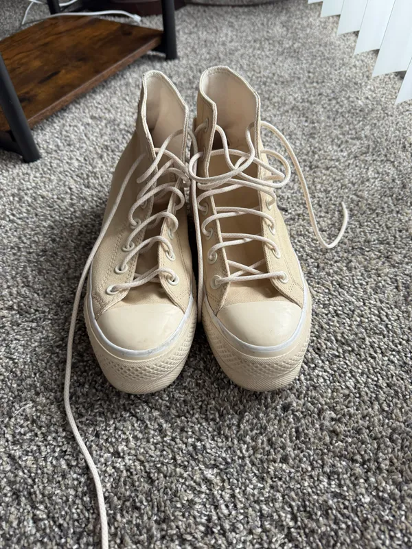 Converse Chuck Taylor All Star Lift Platform Canvas High 'Oat Milk' - Image 3