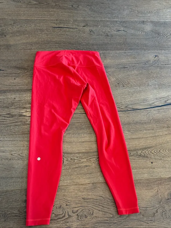 lululemon athletica wonder‎ train Bright Red contour fit high rise leggings 14 - Image 2