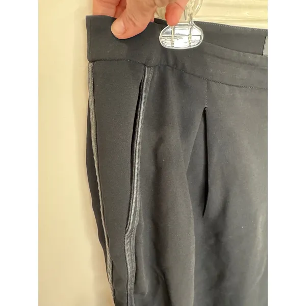 Rag‎ & Bone Platini Leather Trimmed Black Pants Sz 12 - Image 7