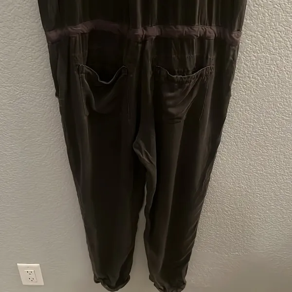 Free People Raving Rayon Utility Romper Washed Black Jumpsuit Size Small - Image 8