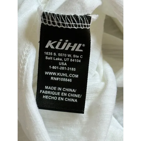 EUC Womens Kuhl Sora Short Sleeve Top white hiking outdoors lightweight size S - Image 9