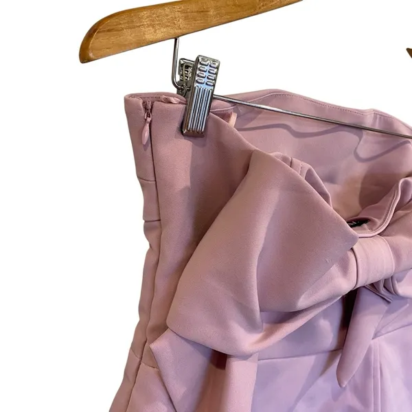 Zara Pink Mini Dress With Bow Back Style 4772/219 - Image 8