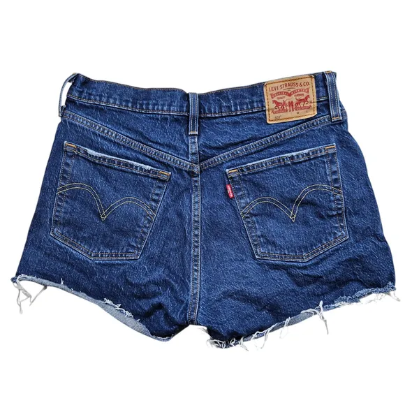 Levis 501 Original Jean Shorts Womens 29 High Rise Distressed Button Fly Denim - Image 8