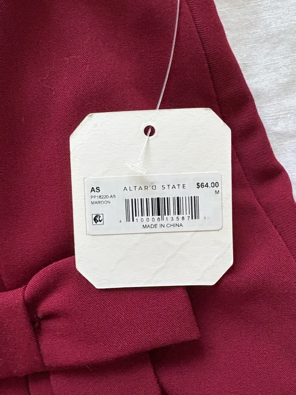 Altar'd State Burgundy Bow-Accent Mini Skirt - Image 2