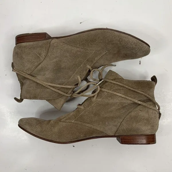Elizabeth and James Size 8.5 B Bootie E-Camo Lace Around Suede Tan Stone Women’s - Image 4