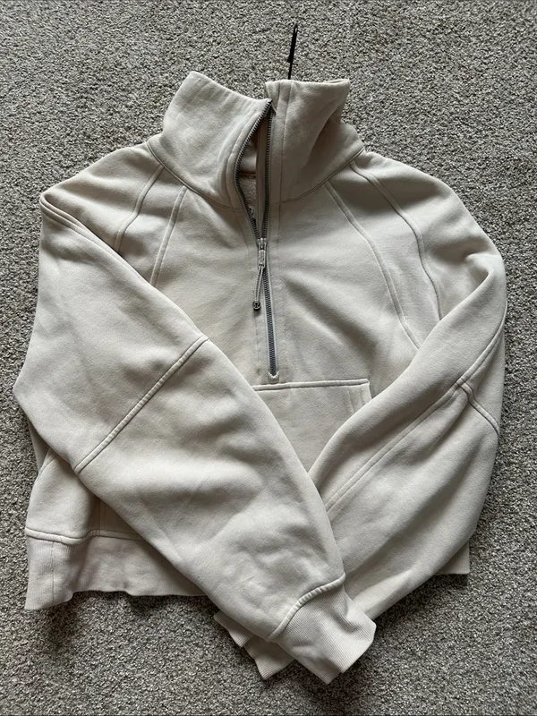 lululemon athletica tan Half-Zip Scuba Pullover Sweatshirt - Image 2