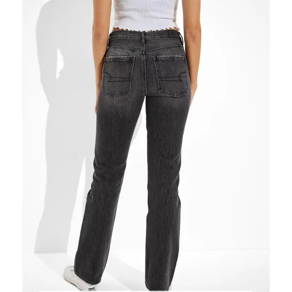 American Eagle AE ‘90s Bootcut Jean 12 Regular Women’s Black Wash 3879 - Image 7