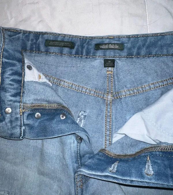 White Fable Denium Cutoff Shorts Blue Size 00 - Image 5