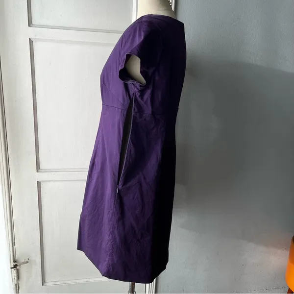 Boden• Purple and Coral Appliqué 100% cotton Sheath Dress• Sz 10P - Image 3