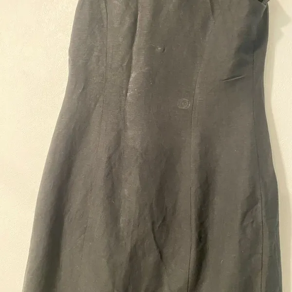 ASTR The Label Black Linen Blend Midi Dress Sleeveless Button - Image 8