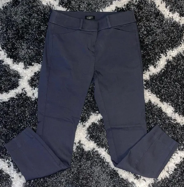 Loft Petite Dark Grey Skinny Ankle Pants - Image 2