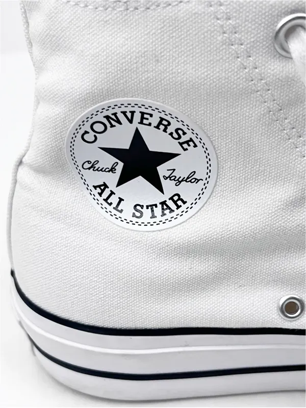 CHUCK TAYLOR ALL STAR CONVERSE White Platform Lace Up High Top Sneakers Size 10 - Image 8