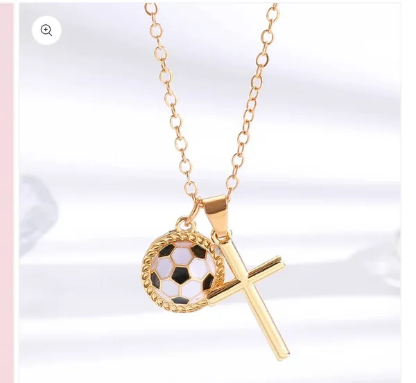 Gameday Sports Enthusiast Cross Necklace-Soccer - Image 3