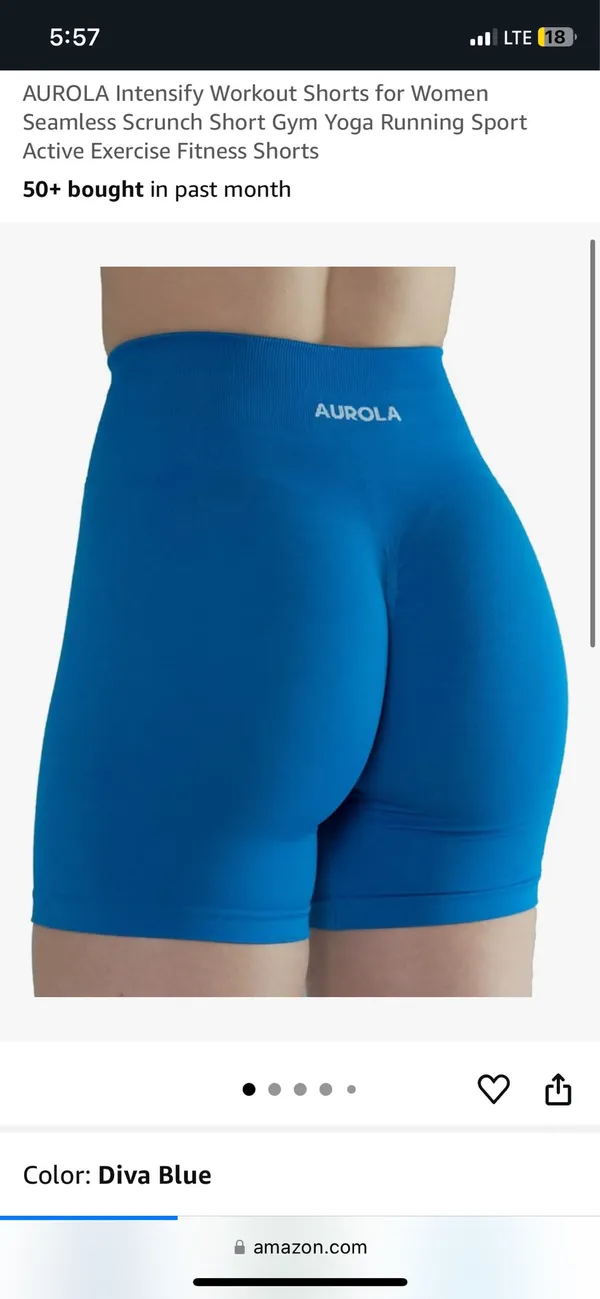 Aurola seamless shorts 6’5 Blue - Image 3