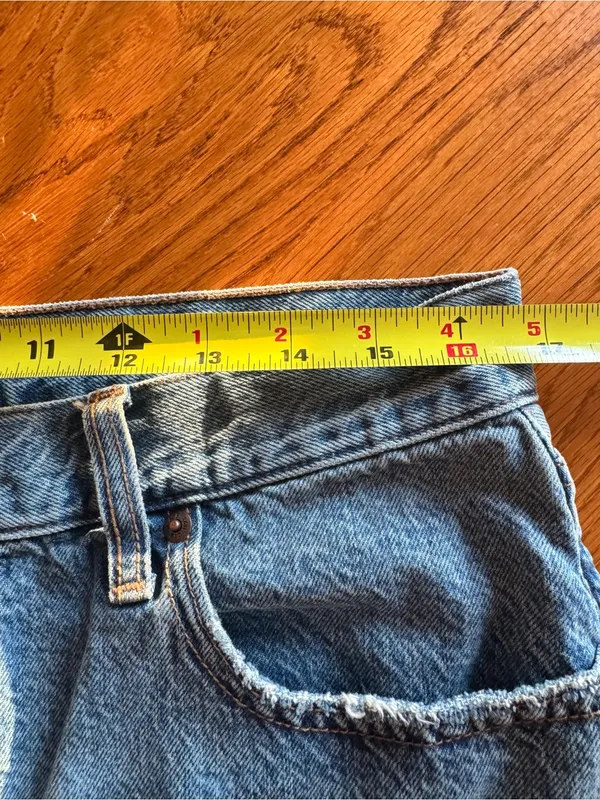 Abercrombie Fitch Jeans Shorts Womens 31 Blue The Loose High Rise 6" Blue NWT - Image 5