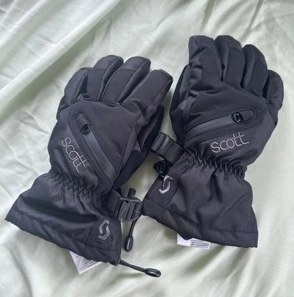 Scott Ultimate Pro Women's Snow Ski Hand Zip Faux Leather Palm Insulated Gloves - Image 2
