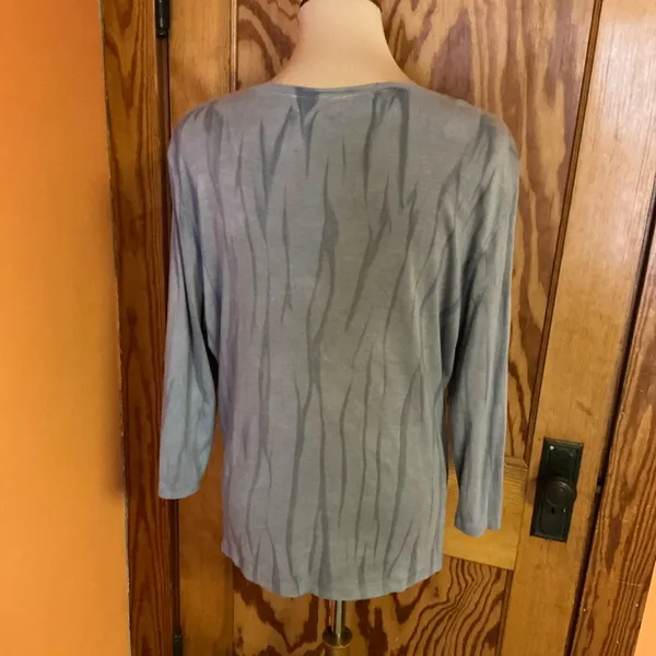 Vtg 90s Beaded tie dye Nature Art long sleeve top - Image 11