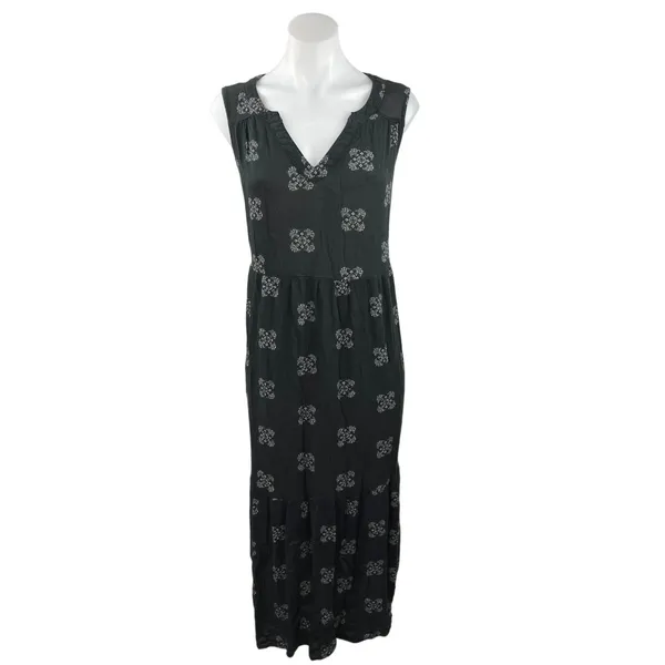 Universal Threads Tiered Floral Black Sleeveless V Neck A-Line Maxi Dress Size 1X - Image 4