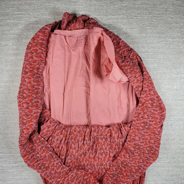Joie Anthro Bondi Tiered Maxi Sundress Size M Red Ikat Spaghetti Strap Lined NWT - Image 7