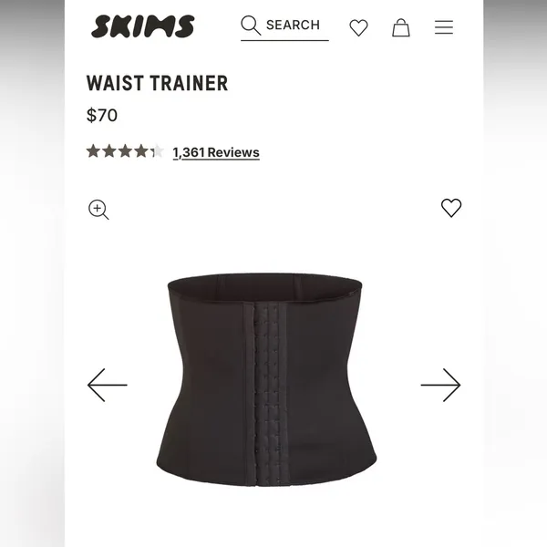 SKIMS Waist Trainer ShapeWear Black onyx size L $70 - Image 8