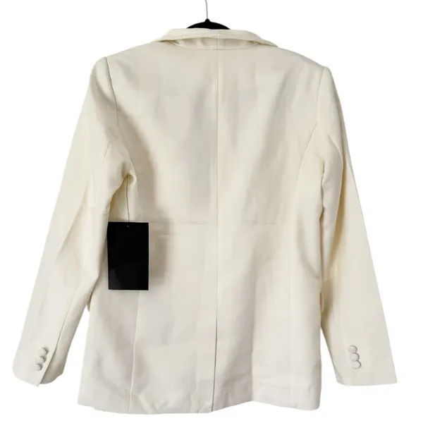 NWD Tuckernuck Cream Wool Warner Blazer Two Button Women’s Size Small - Image 5