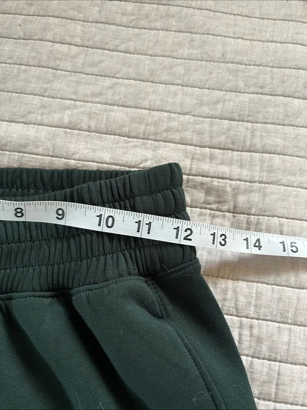 Abercrombie YPB green neoknit pull on comfy lounge joggers S - Image 8