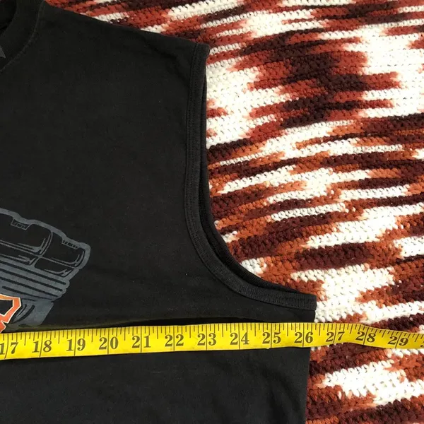 2001 Y2K Vintage Harley Davidson sleeveless graphic biker muscle tank tee t-shirt Size XXL - Image 7