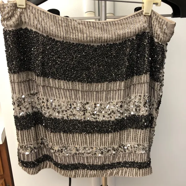 Piperlime Beaded Mini Skirt L Black Size L - Image 4