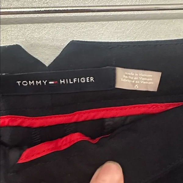 Tommy Hilfiger Women Dress Pants Black Slim Straight Career Trousers 6 - Image 4