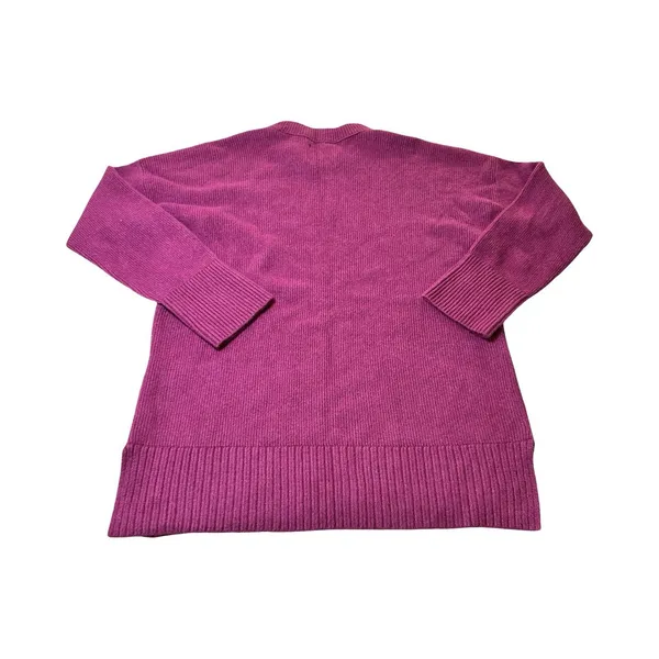 Abercrombie‎ & Fitch Womens Ribbed Oversized Crewneck Sweater Magenta Purple M - Image 4