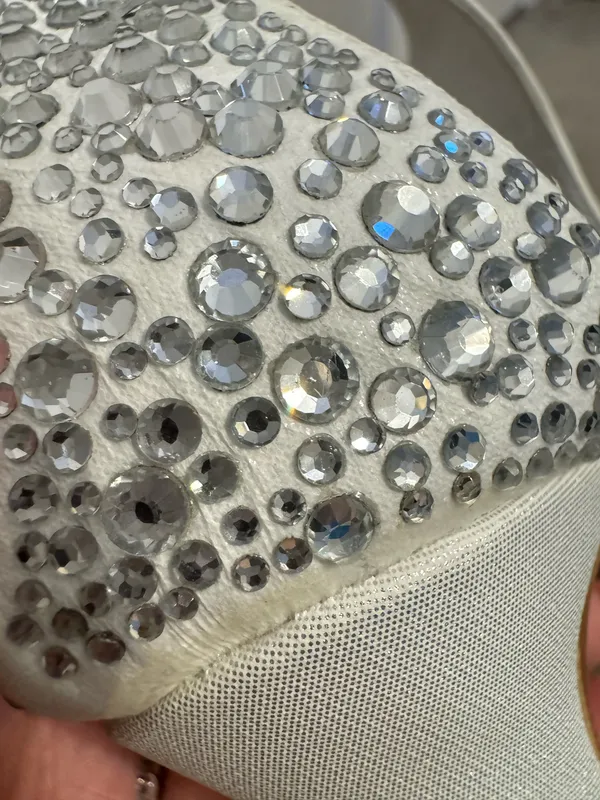 David's Bridal Crystal-Detailed Peep-Toe Shooties STYLE# NELIA 8.5 - Image 14