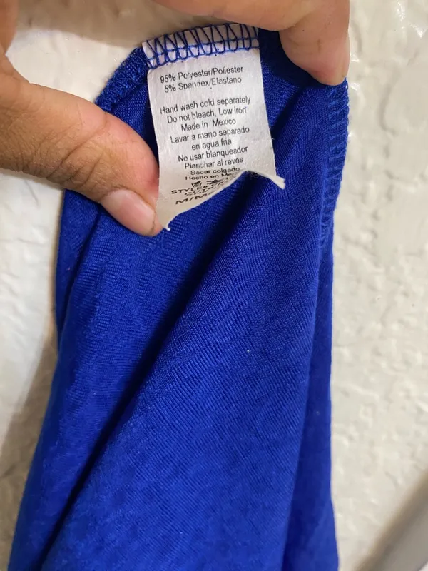 Windsor Royal Blue Sparkle Mini Dress - Image 6