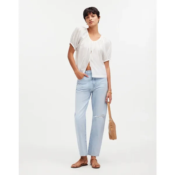 Madewell The Tall 90s Straight Classic Crop Jean Fitzgerald Wash Casual T28 NWT - Image 2