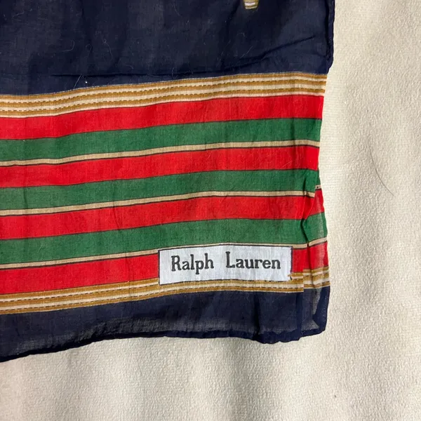 RARE Ralph Lauren Equestrian Silk Scarf – Made in Italy – Polo Rider Print - Image 2