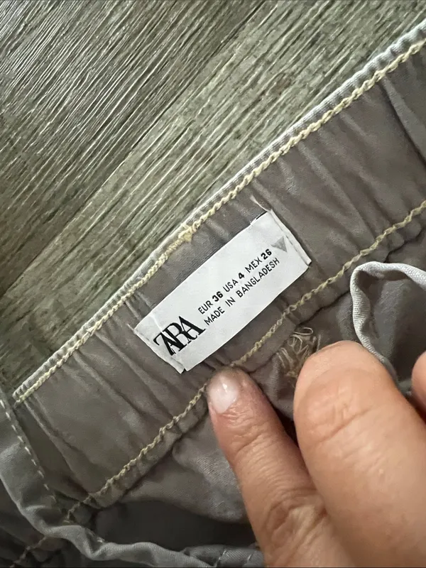 Zara utility cargo trousers size 4 - Image 7