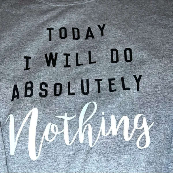 Gildan brand cute gray sweatshirt with fun sayings on front! - Image 4