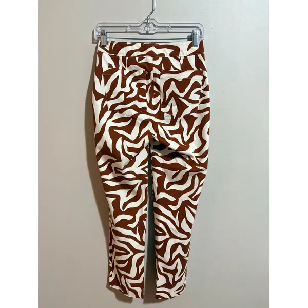 Spanx On the Go‎ Polished Ankle Pockets Pants XS Clay Zebra Stripe Excellent - Image 3