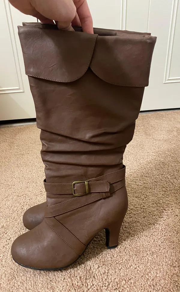 High Heel Boots Brown Size 8 - Image 3