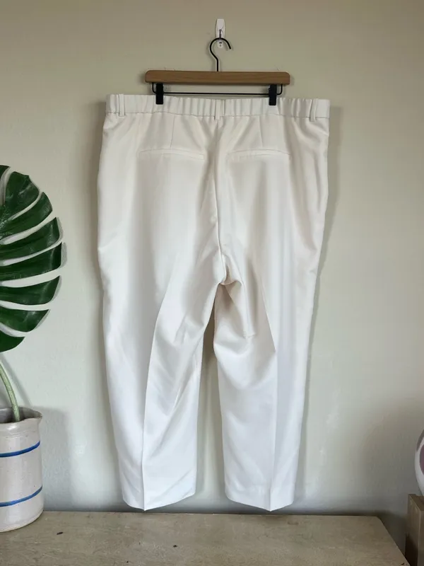 Abercrombie & Fitch Curve Love Tailored Wide Leg Crop Pants - Image 5