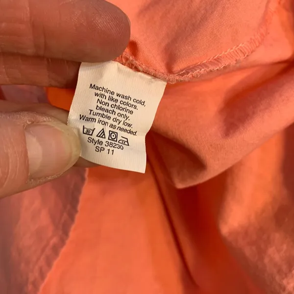J.Crew Womens Coral‎ Pink Ruffle Rosette Cotton Sleeveless Blouse Top 6 Romantic - Image 8