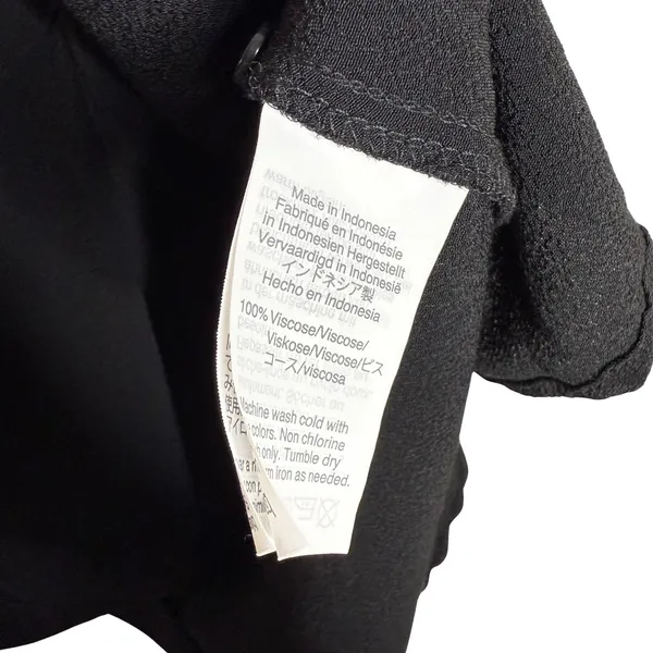 Madewell Central Drapey Button Front Dolman Shirt Size Small Black Preppy Office - Image 6