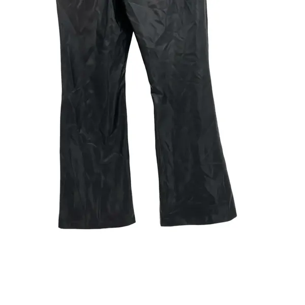 Abercrombie and Fitch Pants Flared Split Hem Vegan Leather Black Size 27 4‎ - Image 8