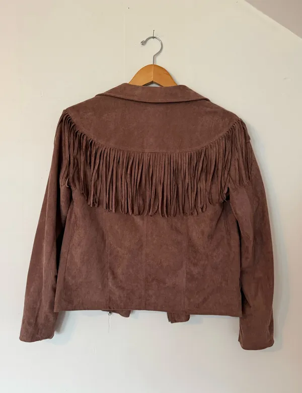Faux Suede Fringe Jacket Multiple - Image 3