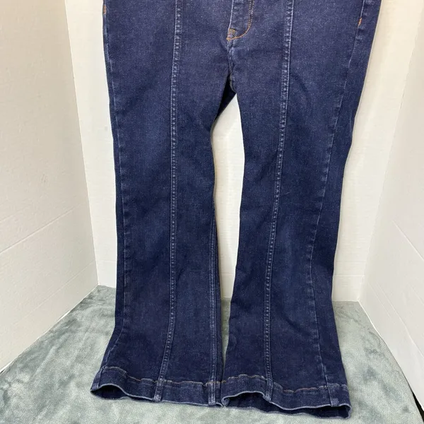 Pilcro The Nyhavn Mid-Rise Cropped Flare Leg Jeans Size 30 Boho Retro Style - Image 3