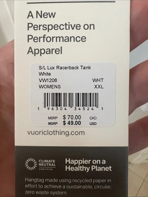 Vuori White Lux  Racerback Tank Top - Image 5
