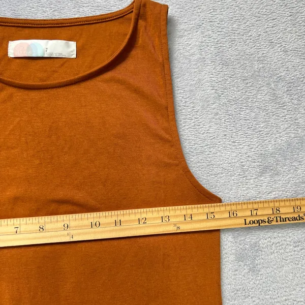 FP Beach Free People Tank Top Womens‎ Small Petite Brown Sleeveless Casual Basic - Image 5