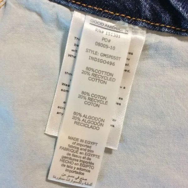 Good American mini Jean skirt 8/29 frayed hem - Image 6